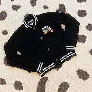 Victoria's Secret Pink XS Black Varsity UCLA Bruins Letterman Jacket